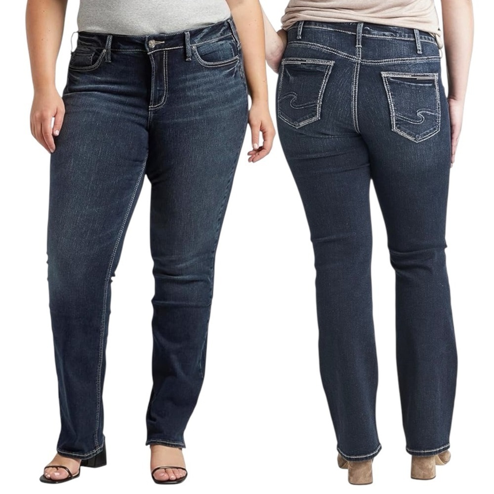 Silver Jeans Suki Slim Boot Dark Wash Jeans Size 14W L31